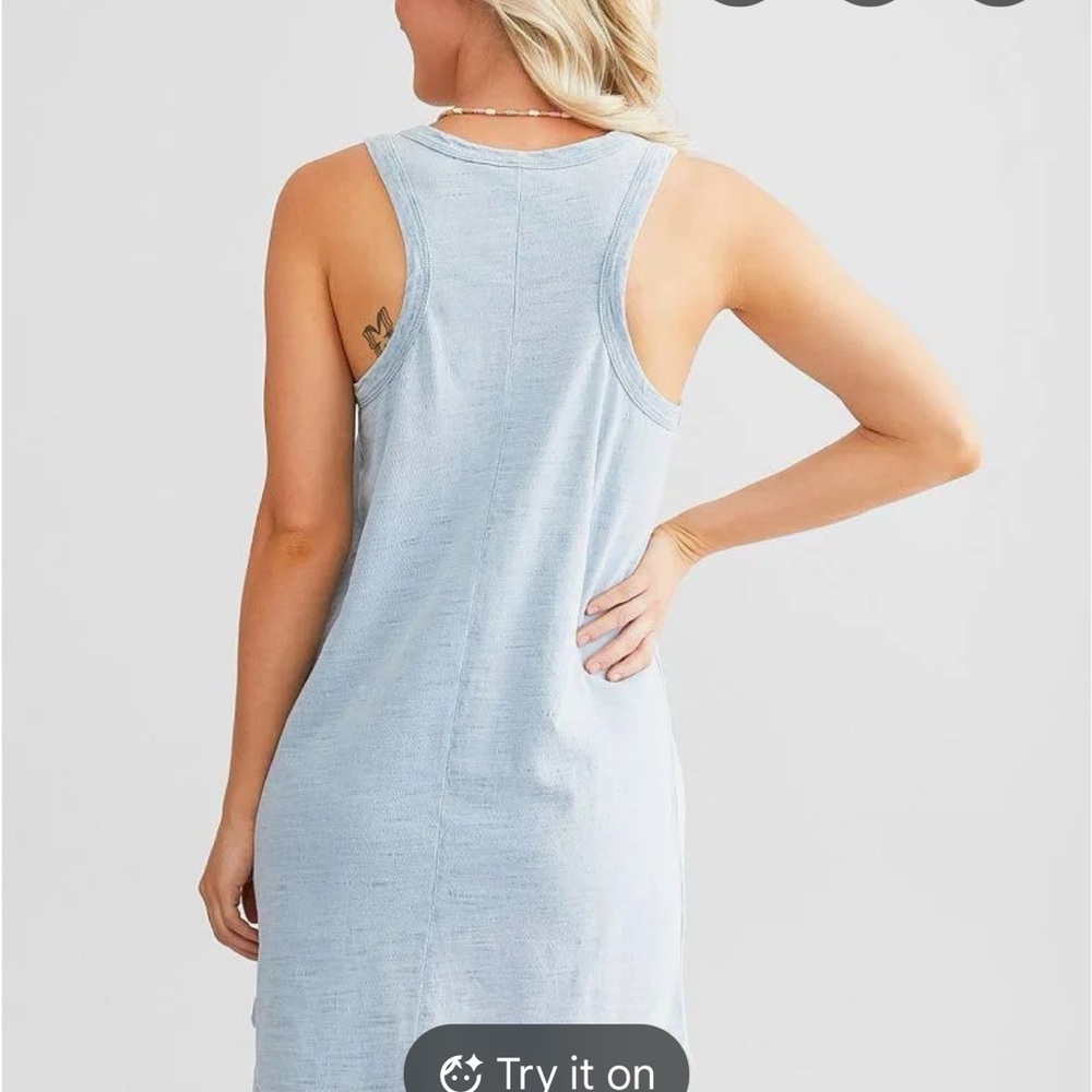 Buckle White Crow Sky Blue Washed Tank Dress Size S - Picture 2 of 9